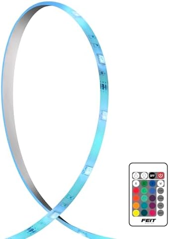 Feit Electric 10ft Color LED Tape Light, Dimmable, RGB Color with Remote Control, Cut-to-Fit Design, 5V USB-Powered Display Lighting, Indoor Use Only, 25,000-Hour Lifetime, TAPE120/RGB/USB - Image 2