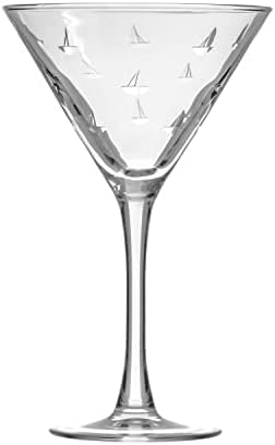 Rolf Glass Sailing Martini Glass | Set of 2 Stemmed 10 ounce Martini Glasses -| Lead-Free Glass | Diamond-Wheel Etched Cocktail Glasses | Made in the USA - Image 2