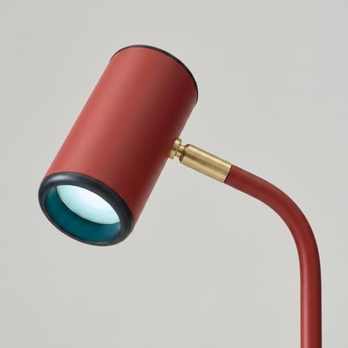 Brightech Ezra Office Desk Lamp – Wireless Charging Pad and Temperature Changing Light Options – Living Room Table Lamp for Mid-Century, Art Deco, Contemporary Décor - Red - Image 3