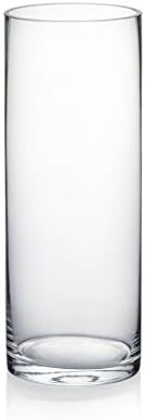 WGVI Quality Thick Clear Cylinder Glass Vases, 3" W x 8" H, Bud Vase Skinny Narrow Floral Bouquet Flower Container for Wedding Centerpieces Tabletop Home Accent Décor Brush Pen Holder, 1 Piece by WGVInternational-OpusGlassware