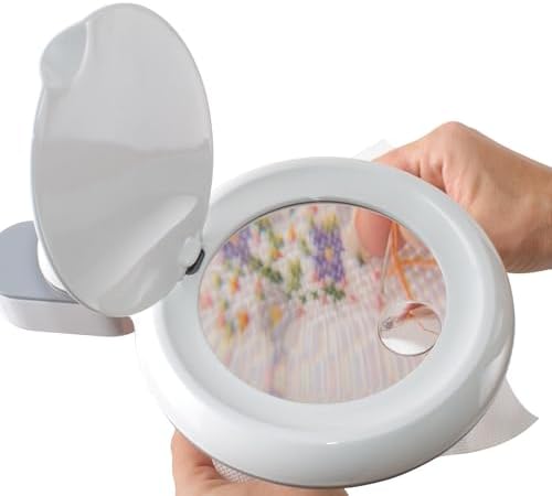 OttLite Space-Saving LED Magnifier Desk Lamp, Optical Grade, White - Image 3