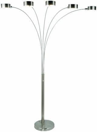Artiva USA Micah - 5 Arc Floor Lamp w/Dimmer Switch, 360 Degree Rotatable Shades - Bright & Attractive, Brushed Steel - Image 3