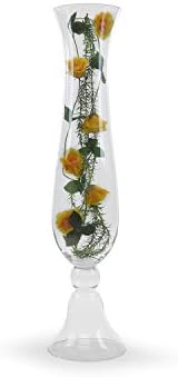 WGV Trumpet Glass Vase, Open Width 7", Height 35", (Multiple Sizes Choices) Clear Tall Floral Planter Centerpiece, Wedding Event Home Decor, 1 Piece (VTR0535) - Image 3