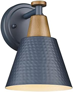 FEMILA 1-Light Wall Sconces, Modern Sconces Wall Lighting with Hammered Metal Shade, Bathroom Vanity Light Fixtures Wall Lamp for Mirror Bedroom, Dark Blue,4FG59B Blue by FEMILA