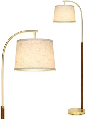 CINKEDA Wood Arc Floor Lamp,63" Tall Mid Century Modern Standing Lamp with Foot Switch & 3 Color Temperatures,Vintage Floor Lamps for Living Room Bedroom Office Reading Corner (Bulb Included),Walnut-A - Image 7
