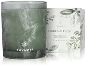 Thymes Scented Candles for Home Decor - Luxury Home Fragrance Gifts for Women & Men - Winter Candles with Crisp Notes of Sage, Eucalyptus, & Cypress Needles - Sage-Green (Highland Frost, 6.5 oz) by Unknown
