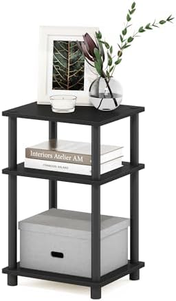 Furinno JUST Toolless 3-Tier Side Table, Open Shelf End Table, Americano by Furinno-FitsYourSpaceFitsYourBudget