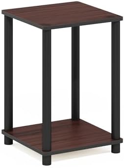 Furinno Turn-N-Tube Toolless 2-Tier Open Shelf Night Stand, Dark Cherry - Image 6