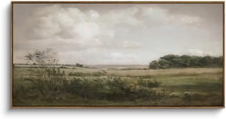 InSimSea Extra Large Framed Vintage Wall Art, Rustic Landscape,48x24in by InSimSeaArt