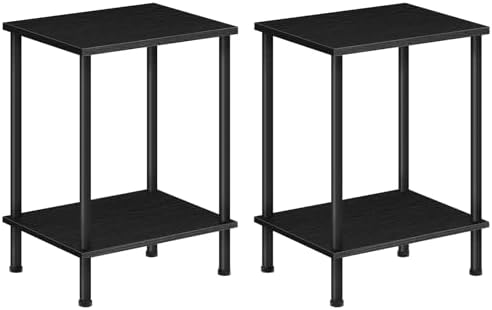 HOOBRO End Tables Set of 2, Small Side Tables, Nightstands for Small Spaces by HOOBRO