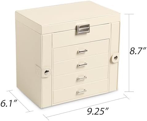 Frebeauty 5-Layer Jewelry Box for Women,Jewelry Organizer with 4 Drawers - Image 2