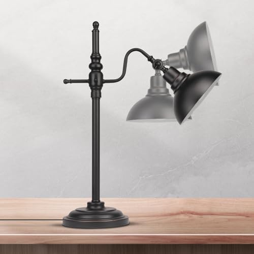 Black Farmhouse Desk Lamp, Industrial Metal Eye-Caring Table Lamp,Vintage Desk Lamp for Home Office Living Room Dorm - Image 6