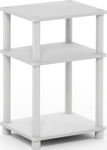 Furinno JUST Toolless 3-Tier Side Table, Open Shelf, White(Espresso) by Furinno-FitsYourSpaceFitsYourBudget