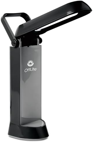 OttLite 13-Watt Folding CFL Task Lamp with Handle, Black by Ottlite