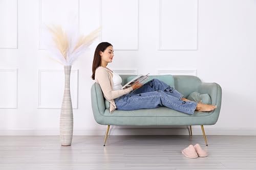 Leewadee Decorative Tall Floor Vase for Living Room Decor, 34 inches, White Wash, Resin - Image 2