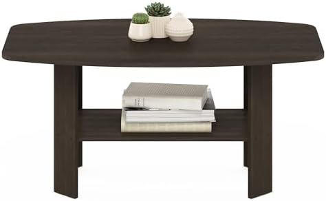 Furinno Simple Design Coffee Table, Dark Brown - Image 4