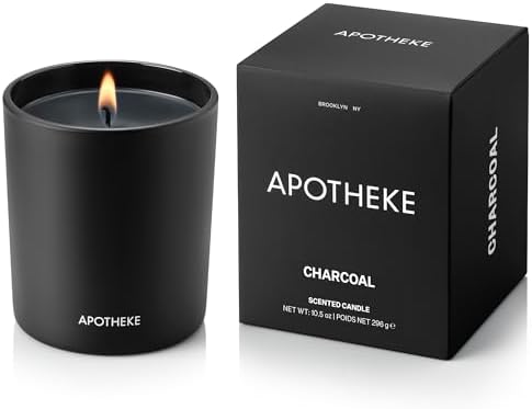 Apotheke Signature Scented Candles for Home, Charcoal - 10.5 Oz by Unknown