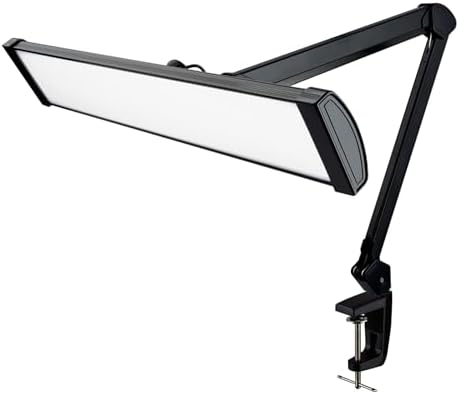 Ultra Bright 4500 Lumens Powerful Professional Eye Care LED Desk Lamp - Brightness Adjustable, Modern Task Light for Home, Beauty, Crafting, Office, Workbench (Daylight, Dimming, Black) by AzarPixel