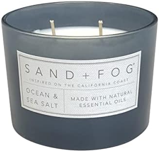 Sand + Fog Scented Candle - Ocean & Sea Salt – Additional Scents and Sizes – 100% Cotton Lead-Free Wick - Luxury Air Freshening Jar Candles - Perfect Home Decor – 12oz - Image 2