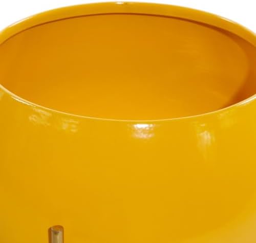 deco 79 Metal Planter, Set of 2 Planter 8", 10" H, Yellow - Image 5