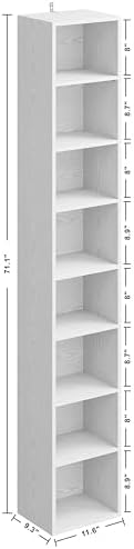 IRONCK Bookshelves and Bookcases Floor Standing 8 Tiers Display Storage Shelves 71 in Tall Bookcase Easy to Match for Living Room, Office, Study, Bedroom - Image 3