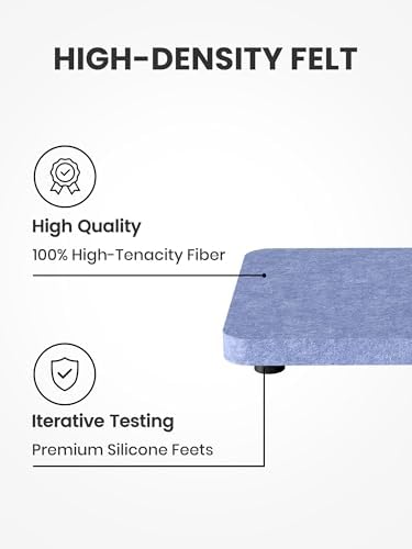 Fluxynara Felt Coasters for Drinks, Mixed Sizes, Soft Periwinkle & Blue - Image 3
