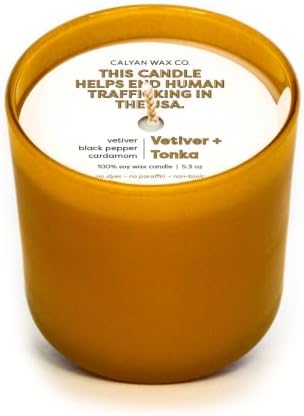 Calyan Wax Co. Dignity Series Vetiver & Tonka Scented Candle - 35 Hour Burn by CalyanWaxCo