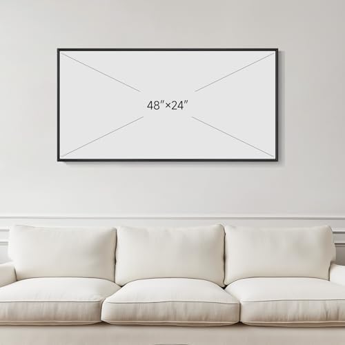Large Framed Coastal Moonlight Ocean Wall Art for Living Room, 24x48 Inch - Image 3