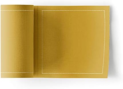 MY DRAP Cocktail Napkins, Reusable Cotton Napkins on a Roll 4.5 x 4.5 in (100 Napkins, Curry) by MYDRAP