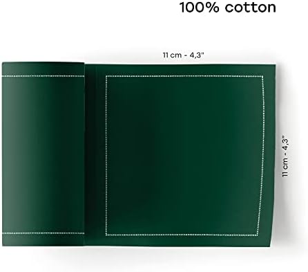 Cotton Cocktail Napkin - 4.3 x 4.3 in - 50 units per roll - English Green - Image 4