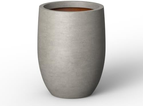 Kante Weathered Concrete Planter 9.1" Dia All-Weather Round Small Pot by Unknown