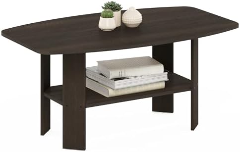 Furinno Simple Design Coffee Table, Dark Brown by Furinno-FitsYourSpaceFitsYourBudget