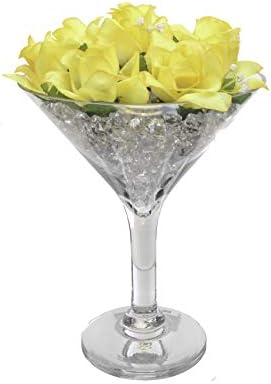 WGV Martini Glass Vase, Open 9", Height 10.25", Base 5", (Multiple Sizes Choices) Clear Wine Fruit Planter Floral Container, Wedding Centerpieces, Event Home Decor, 1 Piece (VMG0910) - Image 6