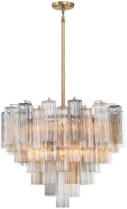 Crystorama Addis 12 Light Aged Brass Chandelier - Image 2