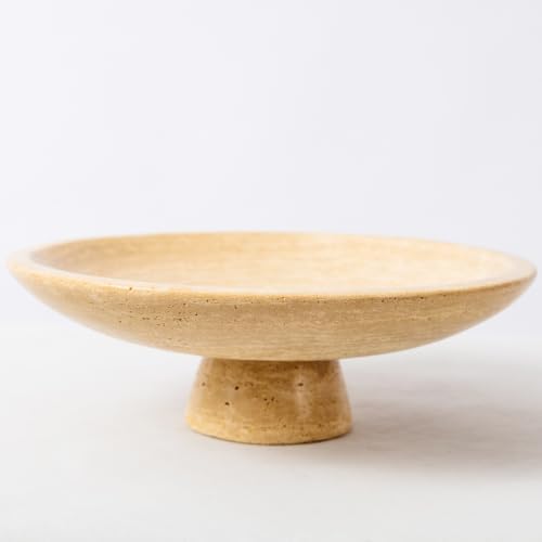 10.2" Natural Travertine Fruit Bowl,Stone Decorative Bowl,Beige by Unknown