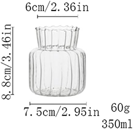 Decorative Vase Small Vase Glass Flower Vase Transparent Table Decoration Living Room Kitchen Tea Table Flower Vase Flower Arrangement Water Culture Lovely Flower Set Ceramic Vase Glass Vase Hydroponi - Image 2