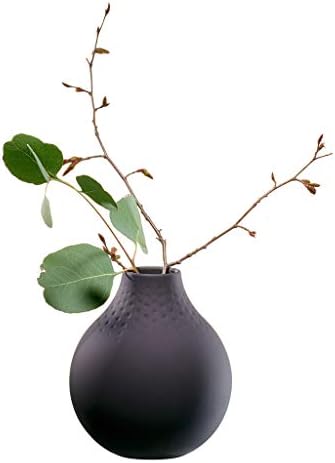 Villeroy & Boch Collier Noir Small Vase : Perle, 4.25 in, Premium Porcelain, Black - Image 3