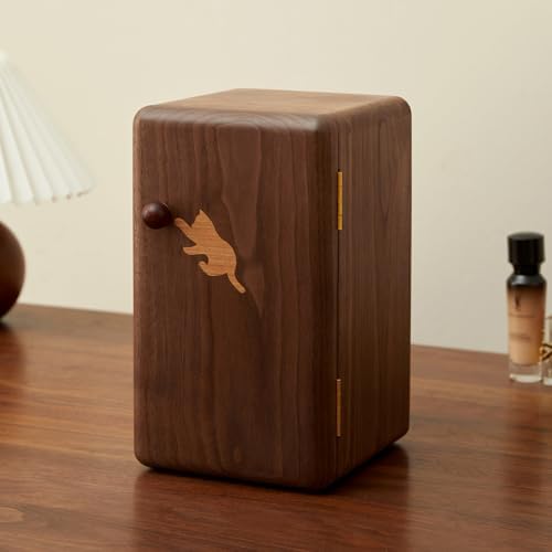 Black Walnut Solid Wood Cabinet Jewelry Box, Large - Image 4