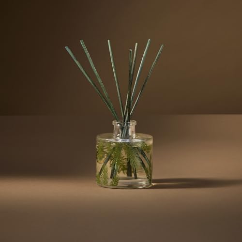 Thymes Frasier Fir Reed Diffuser Set – Includes Reeds, Fragrance Oil, and Frosted Glass Bottle – Fragrance Oil Diffuser – Room Fresheners – Luxury Home Decor – Green & Clear (Pine Needle, 4 fl oz) - Image 2