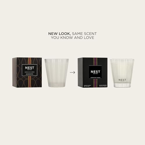 NEST New York Scented Classic Candle, Moroccan Amber - 8.1 oz - Up to 60-Hour Burn Time - Reusable Glass Vessel - Image 2