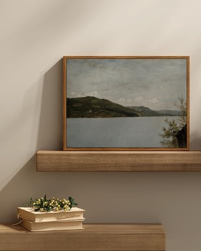 InSimSea Framed Canvas Wall Art Vintage Decor, Classical Landscape Paintings Artwork, Vintage Nature Decor, Retro Wall Decoration for Bedroom Living Room Bathroom, 12"x16" - Image 2