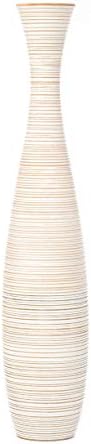 Leewadee Large Floor Vase 41 inches Mango Wood for Pampas Grass, Dried Flowers - Image 5