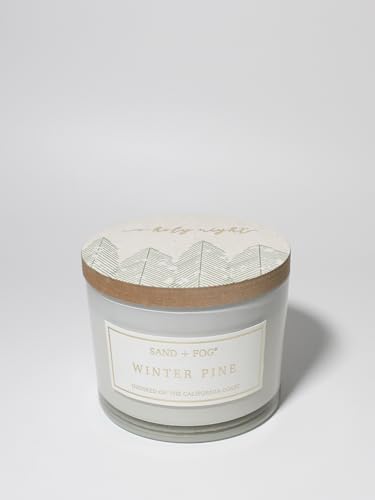 Sand + Fog Scented Candle - Winter Pine – Additional Scents and Sizes – 100% Cotton Lead-Free Wick - Luxury Air Freshening Jar Candles - Perfect Home Decor – 12oz … by SandFogHome