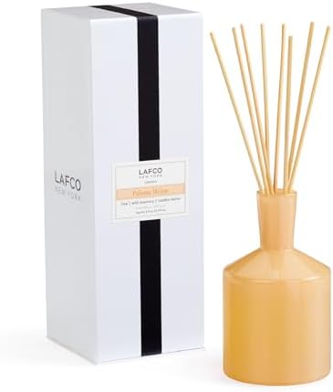 LAFCO New York Classic Reed Diffuser, Paloma Melon - 6 oz - Up to 3 Months Fragrance Life - Reusable Glass Vessel - Natural Wood Reeds - Made in the USA by Unknown
