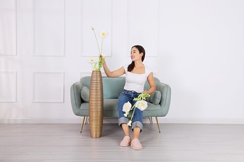 Leewadee Decorative Tall Floor Vase for Living Room Decor, 34 inches, Gold, Resin - Image 4