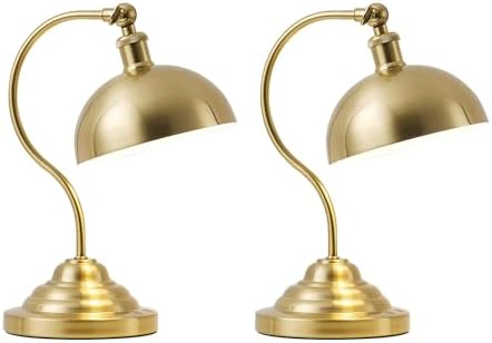 KARTOOSH Cordless Table Lamp, Battery Operated Vintage Desk Light, Brass by KARTOOSH