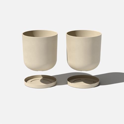 Veradek Mason Series Lima Planter & Drip Tray - Large Round Outdoor Planter - Image 6