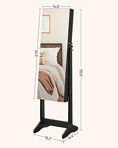 SONGMICS LED Jewelry Cabinet Standing, Lockable Armoire - Image 6