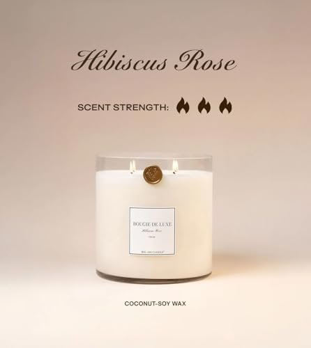 | Huge 10lb Luxury Candle, 150oz, 500 Hours | Hibiscus Rose | Rose, Hibiscus, Pomegranate | Natural Coconut-Soy Wax | by Big Ass Luxuries | As Seen On Shark Tank - Image 4