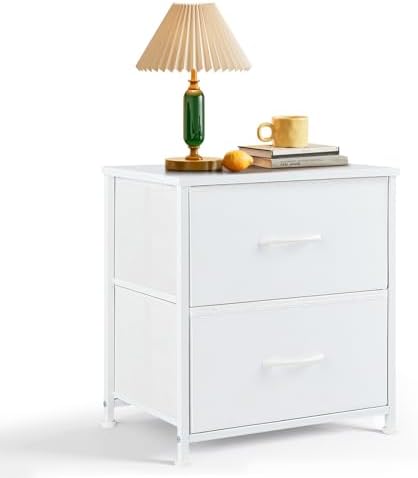 Nightstand Small 2 Drawer Dresser End Table Bedside Furniture by SageNest